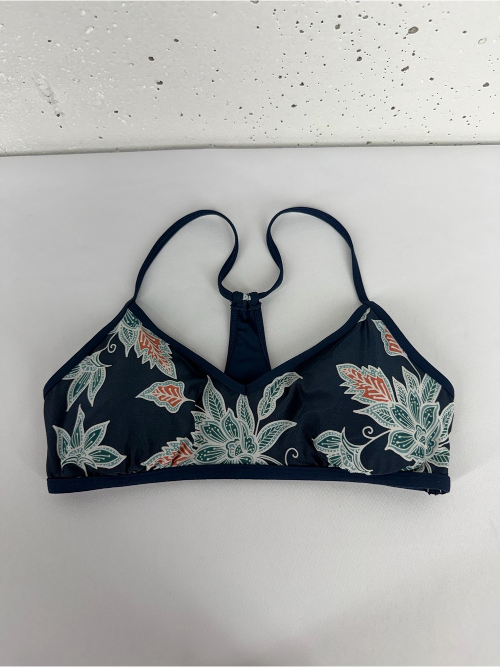 Carve Designs Size Small Blue Floral Bikini Top